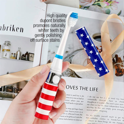 Pursonic Portable Sonic Toothbrush Battery Operated, Battery Included, 3 Brush Heads Included, 22,000 Strokes Per Minute, Brush On The Go (Blue)