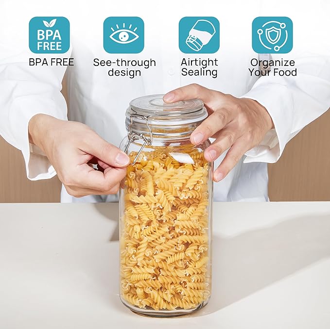 Vtopmart 78oz Glass Food Storage Jars