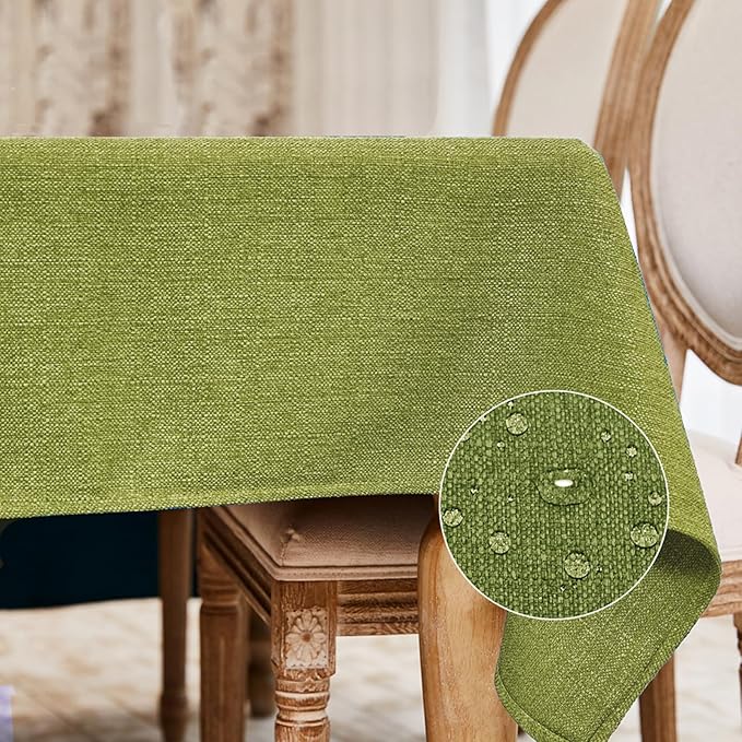 BALCONY & FALCON Rectangle Tablecloth Washable Wrinkle Resistant and Water