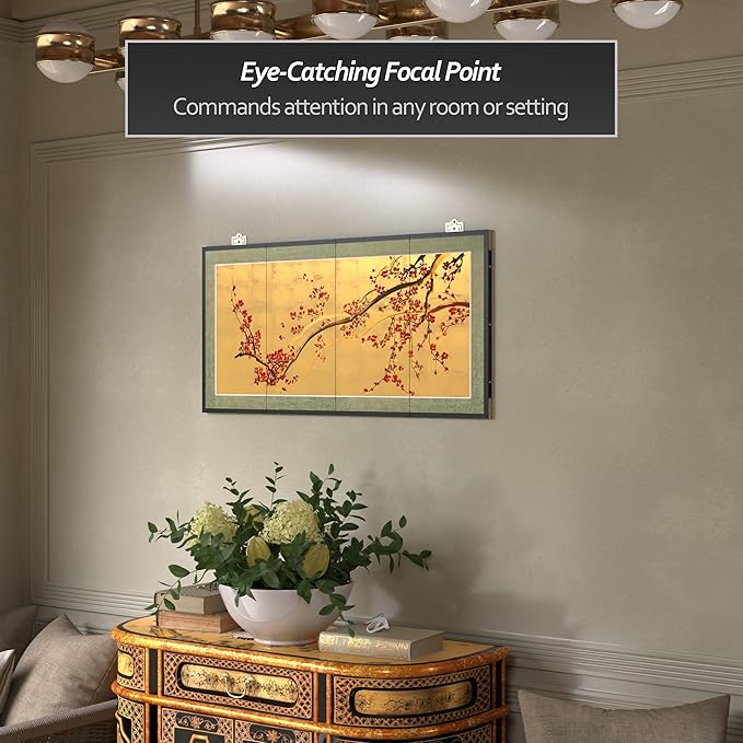 Oriental Furniture Plum Tree on Gold Leaf