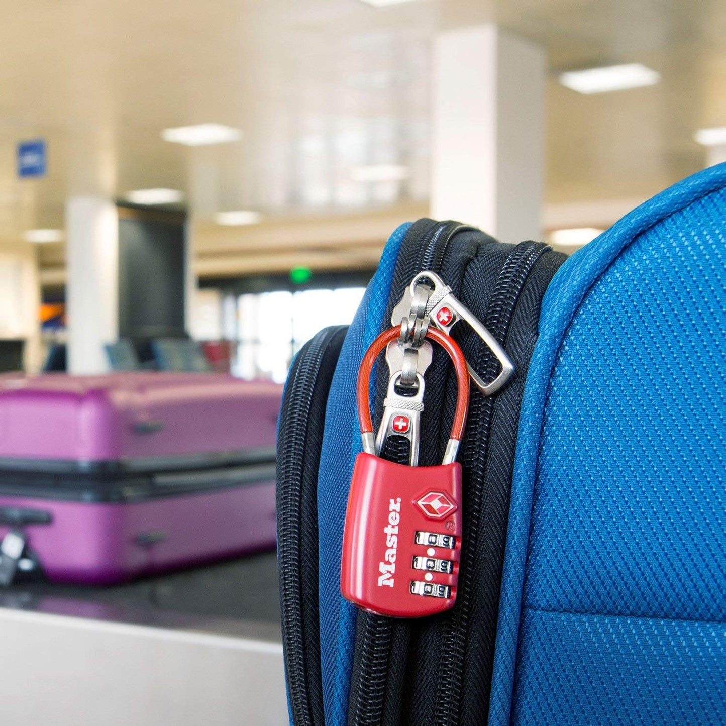 Master Lock TSA Set Your Own Combination Luggage Lock, TSA Approved Lock with Code for Luggage, Bags, Suitcase, and Backpacks, (Color May Vary), ‎4688D