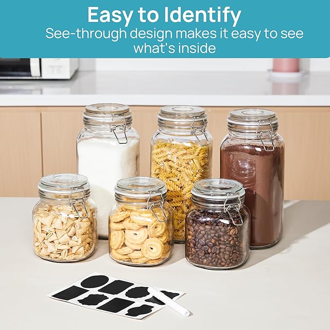 Vtopmart 78oz Glass Food Storage Jars