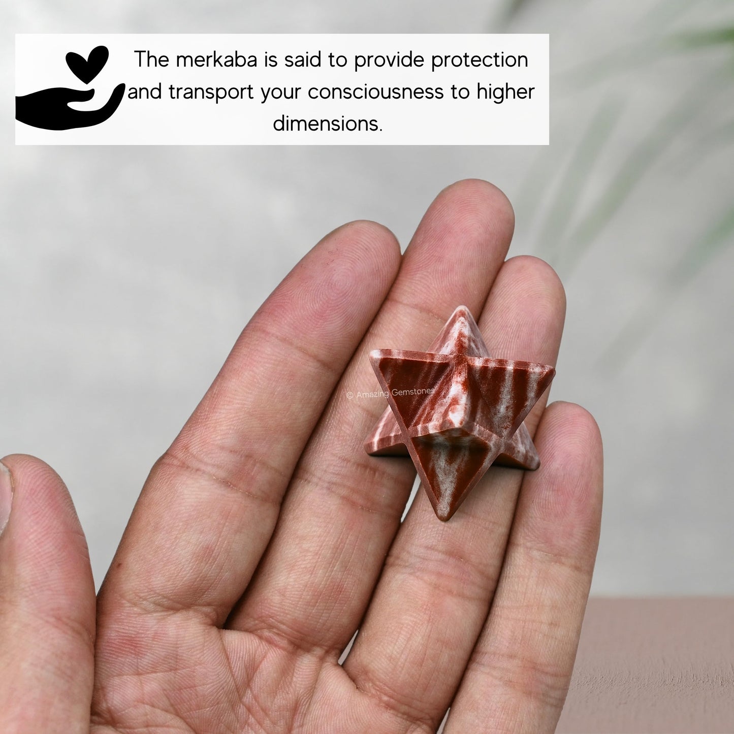 Amazing Gemstone Narmada Stone Merkaba Crystal - 1 Inch Metaphysical Merkaba Star for Meditation - Energetic Tetrahedron Crystal and Healing Stones for Spiritual Growth and Healing (20-25mm)
