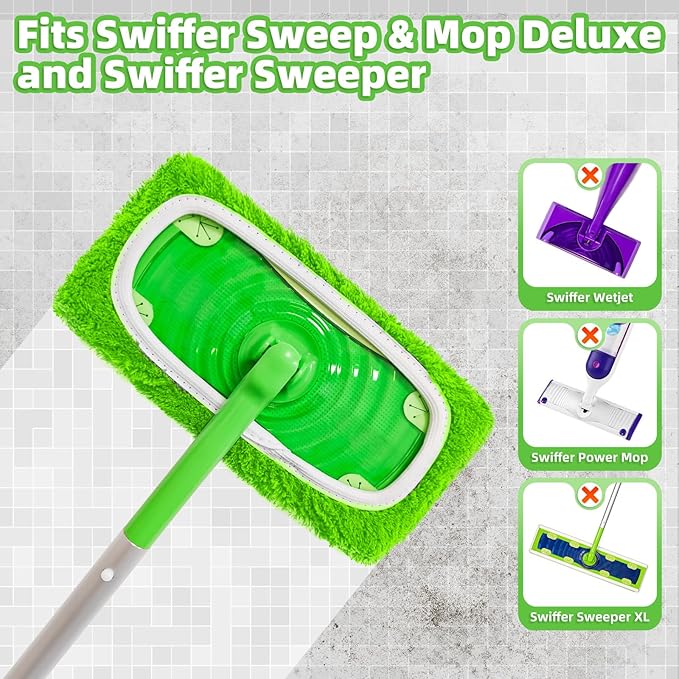 Reusable Dry Sweeping Cloths Microfiber Wet Pads Refill Compatible