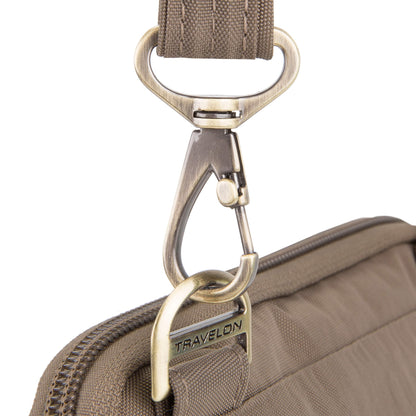 Travelon Anti-Theft Signature Quilted Slim Pouch, Sable, One Size, Anti-theft Signature Quilted Slim Pouch