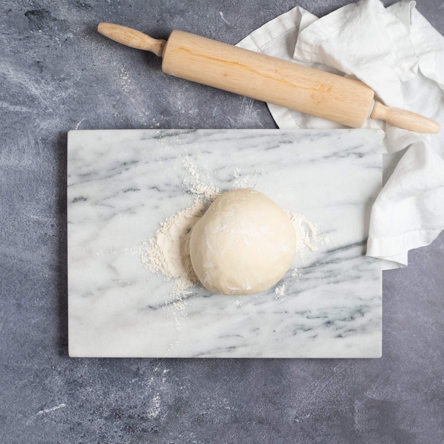 Thirteen Chefs Marble Cutting Board - 16 x 12 Inch Marble Slab Pastry Board for Charcuterie, Cheese, Dough, Dessert - Decorative Stone Cutting Board for Kitchen and Home