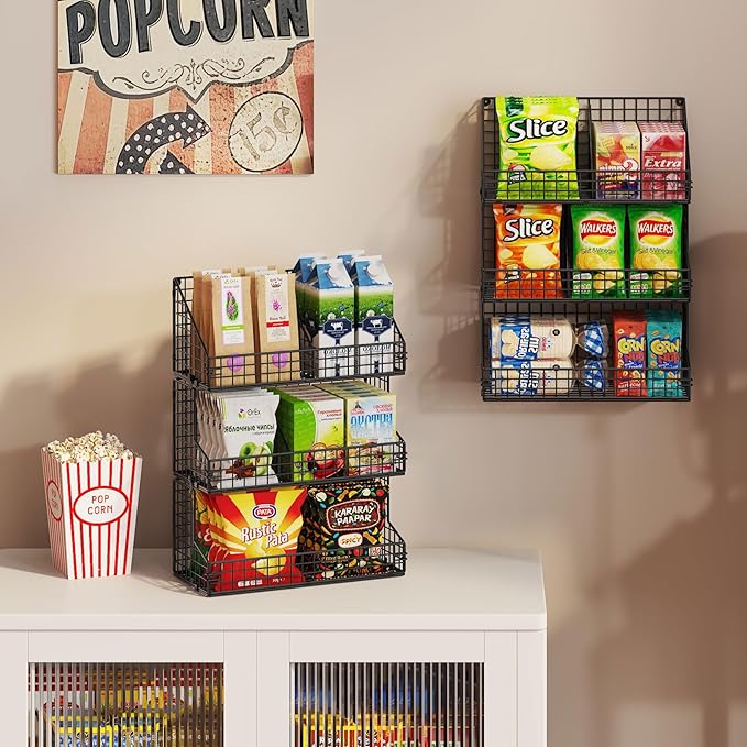 X-cosrack 3 Tier Large Stackable Snack Organizer