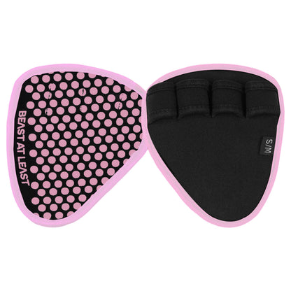 Beast AT Least Grip Pads for Weightlifting & Fitness – Non-Slip, Breathable Palm Protectors for Men & Women – Ideal for Gym Workouts, Cross Training, Pull-Ups & Deadlifts (Pink, L/XL)