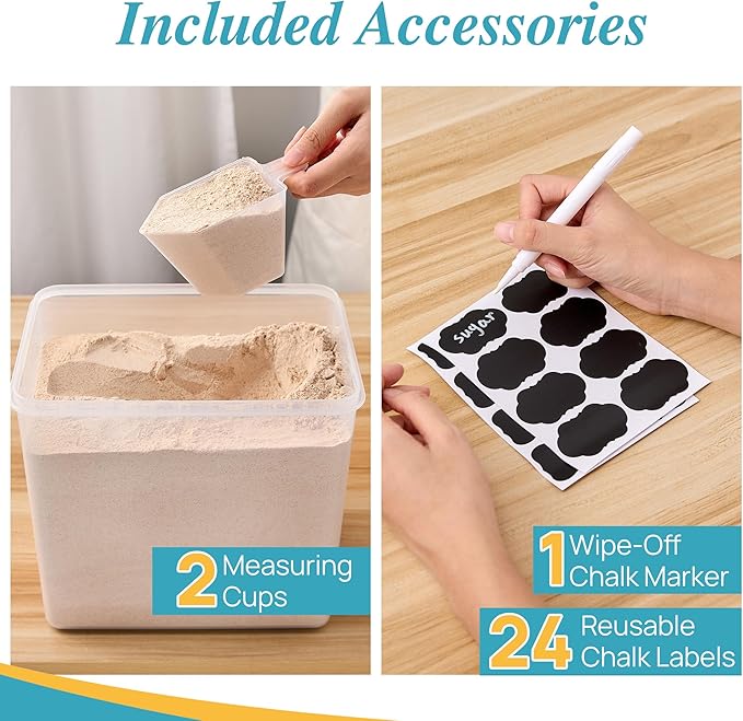 Vtopmart 8.5L 2 Pack Extra Large Flour Sugar Storage Containers