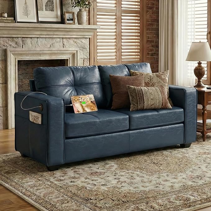 TYBOATLE 65" Faux Leather Loveseat