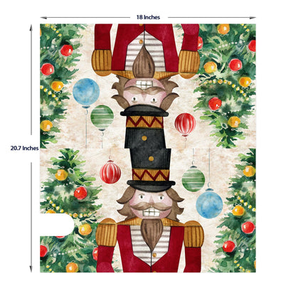 Texupday Merry Christmas Nutcracker Christmas Tree Decoration Mailbox Cover With Magnetic Strip Winter Holiday Mailbox Wraps Post Letter Box Cover Standard Size 21" X 18" for Garden Outdoor Yard Decor