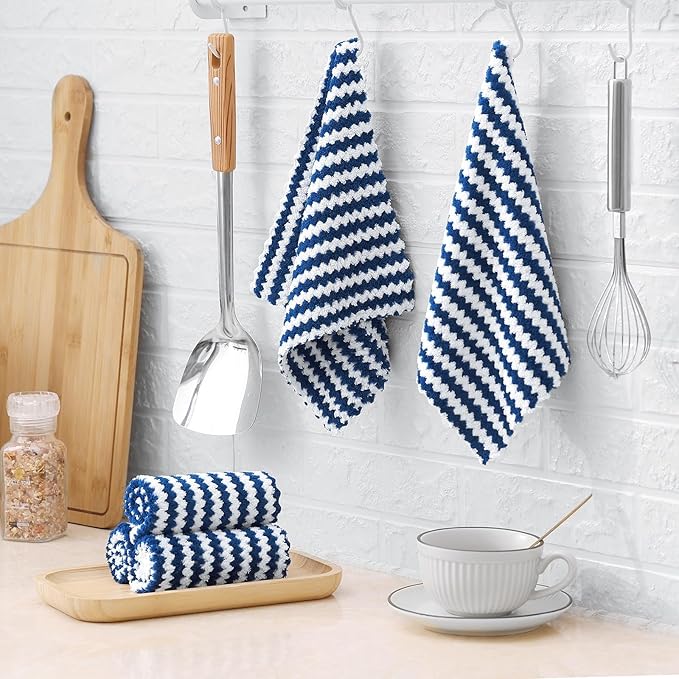 Homaxy 24 Pack Kitchen Dish Cloths, Ultra Soft and Absorbent Dish Towels