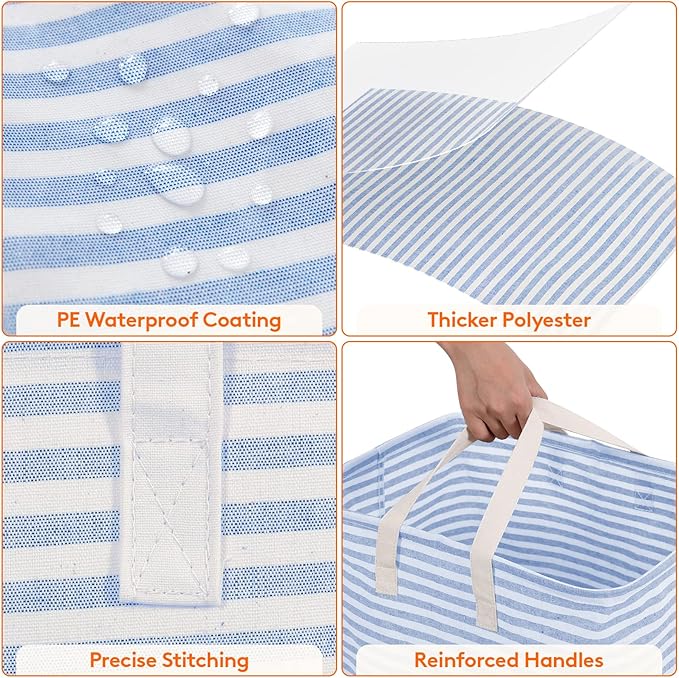 Lifewit 3 Pack Laundry Hamper Large Collapsible Laundry Baskets, Freestanding