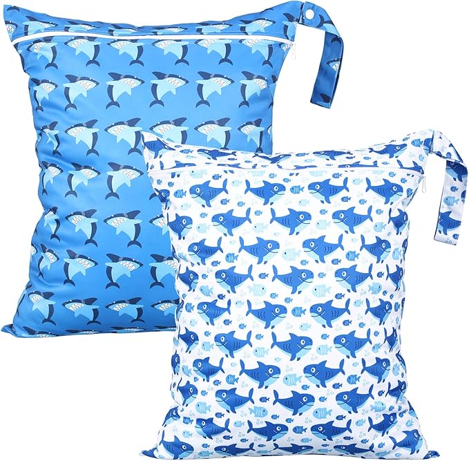 Shappy 2 Pcs Large Travel Laundry Bag Washable Waterproof Wet Dry Large Dirty