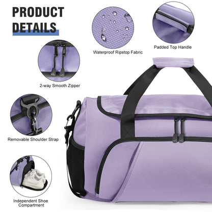FINYIOE Gym Bag for Men Women, Purple