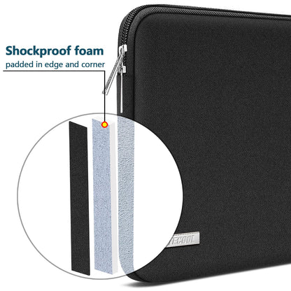 TECOOL 14 Inch Laptop Sleeve,Protective Laptop Case 14 inch for 14" HP EliteBook Pavilion Dell Lenovo Thinkpad Acer Chromebook Notebook,MacBook Air 15 M4 M3 2025-2023 Waterproof Computer Bag,Black