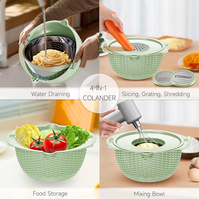 4-1 Strainer Bowl with Lid Set