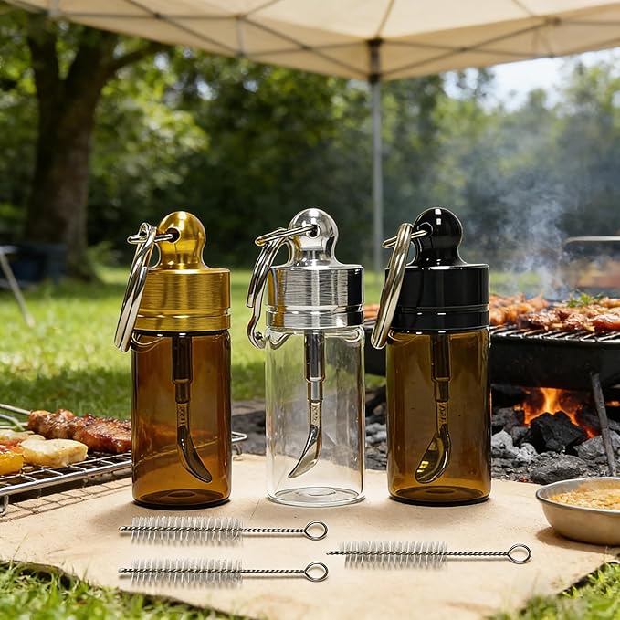 3 Pack Mini Glass Containers