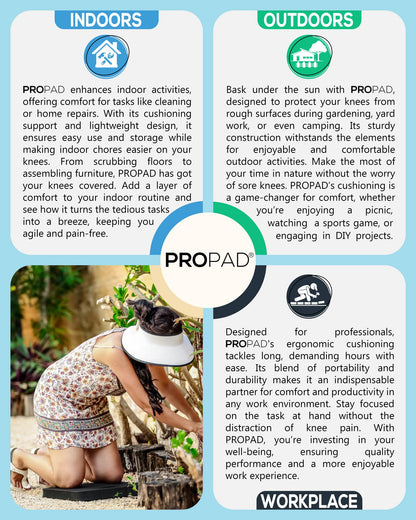 Thick Kneeling Pad, Garden Kneeler for Gardening, Bath Kneeler for Baby Bath, Kneeling Mat for Exercise & Yoga, Knee Pad for Work, Floor Foam Pad, Extra Large (XL) 18 x 11 x 1.5 Inches, Black