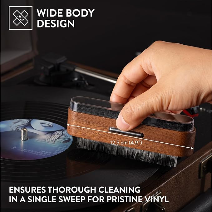 Big Fudge Vinyl 2-in-1 Wooden Record Cleaning Brush