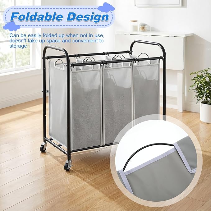 SHENLIU 3 Bag Laundry Sorter Replacement Bags