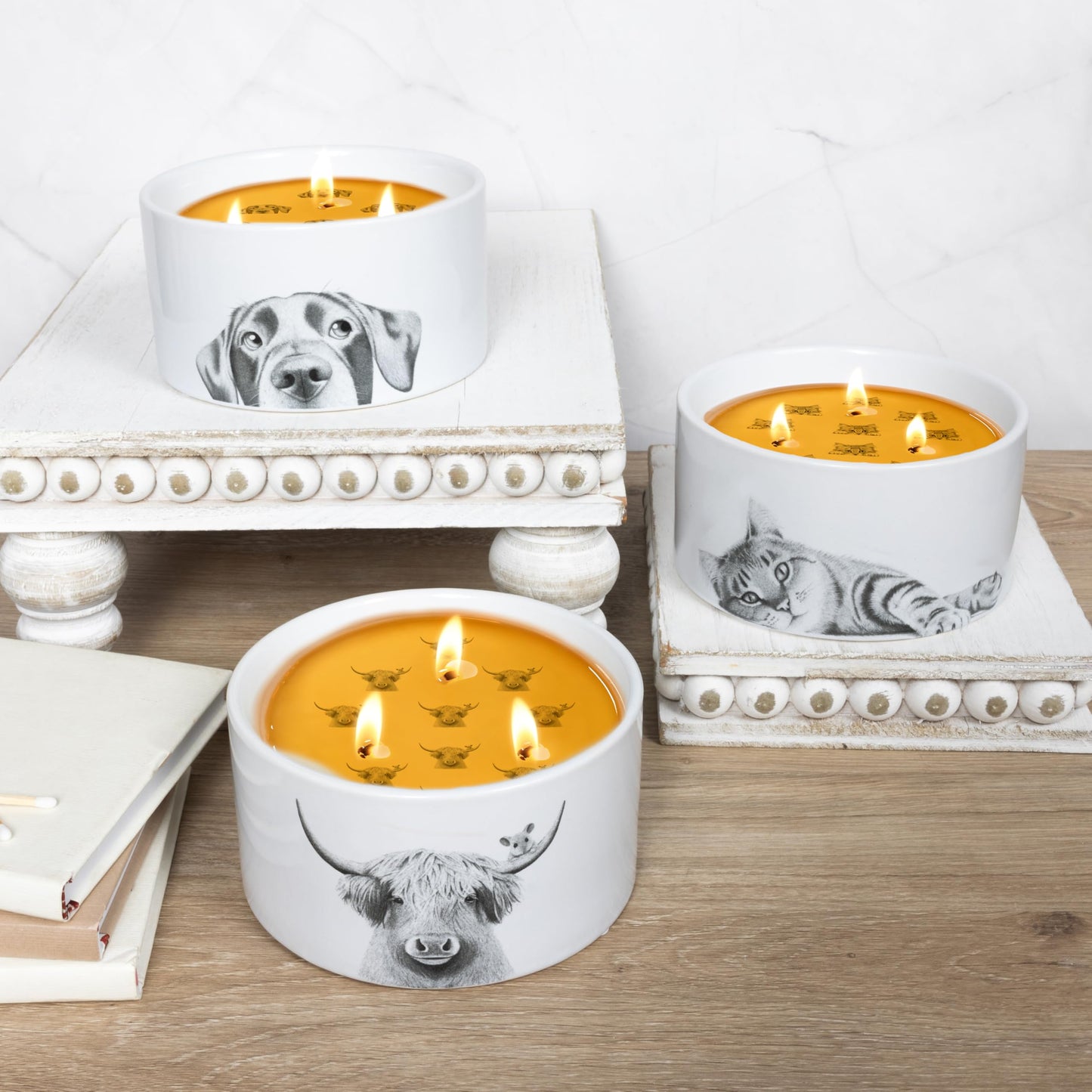 Pavilion Gift Company - Dog - 10 oz Puppy Doggy K9 Wax Reveal Hidden Surprise Art Work Jasmine Scented Housewarming Dog Mom Dog Dad Dog Lover Gift