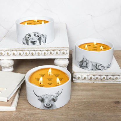 Pavilion Gift Company - Dog - 10 oz Puppy Doggy K9 Wax Reveal Hidden Surprise Art Work Jasmine Scented Housewarming Dog Mom Dog Dad Dog Lover Gift