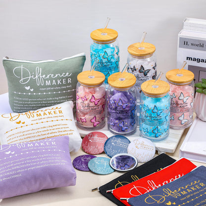 Skylety 18 Pcs Difference Maker Thank You Gifts for Women Administrative Professional Day Bulk Appreciation Gifts for Employee Volunteer Office Staff Coworker Teacher Coach Nurse Work Team(Stylish)