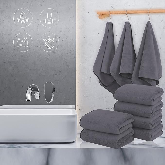 TENSTARS Silk Hemming Hand Towels