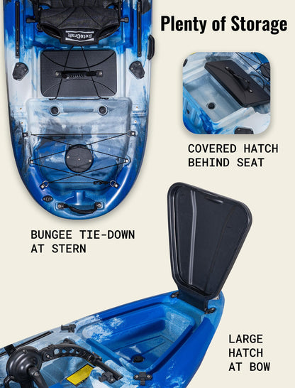 RC 10' Single Pedal Kayak - Propeller Drive (Teal)