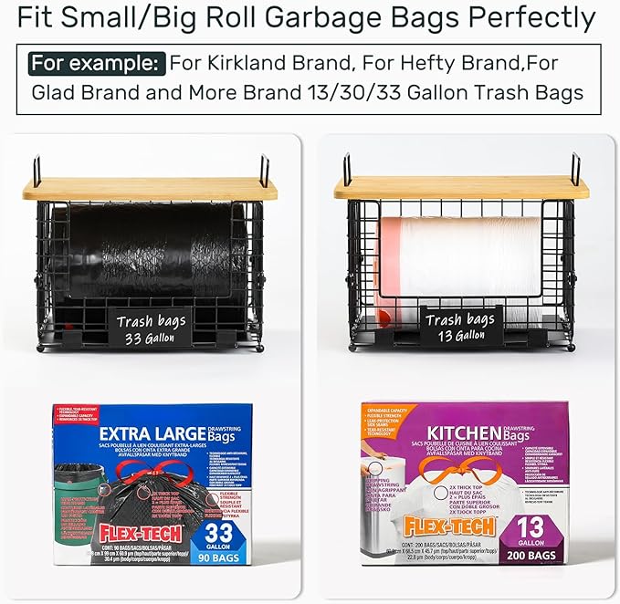 Upgrade Larger, Fit 13/30/33+ Gallon Trashbag Perfectly