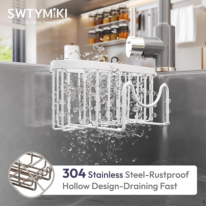 SWTYMIKI Sponge Holder for Kitchen Sink