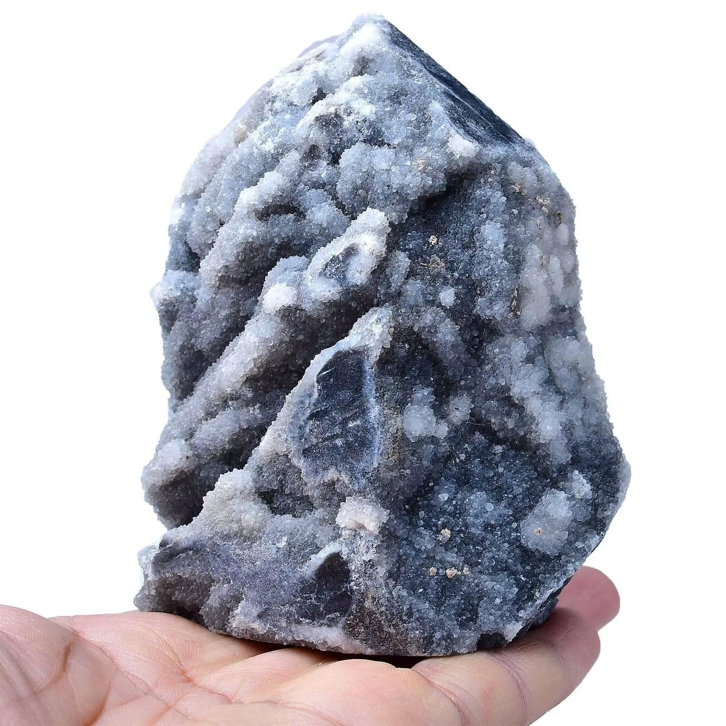 FZBHRO Large Sphalerite Geode Towers Crystal Point Obelisk Irregular Shape Healing Crystal Stone Wand Meditation Gift 0.8-1.3 Pound