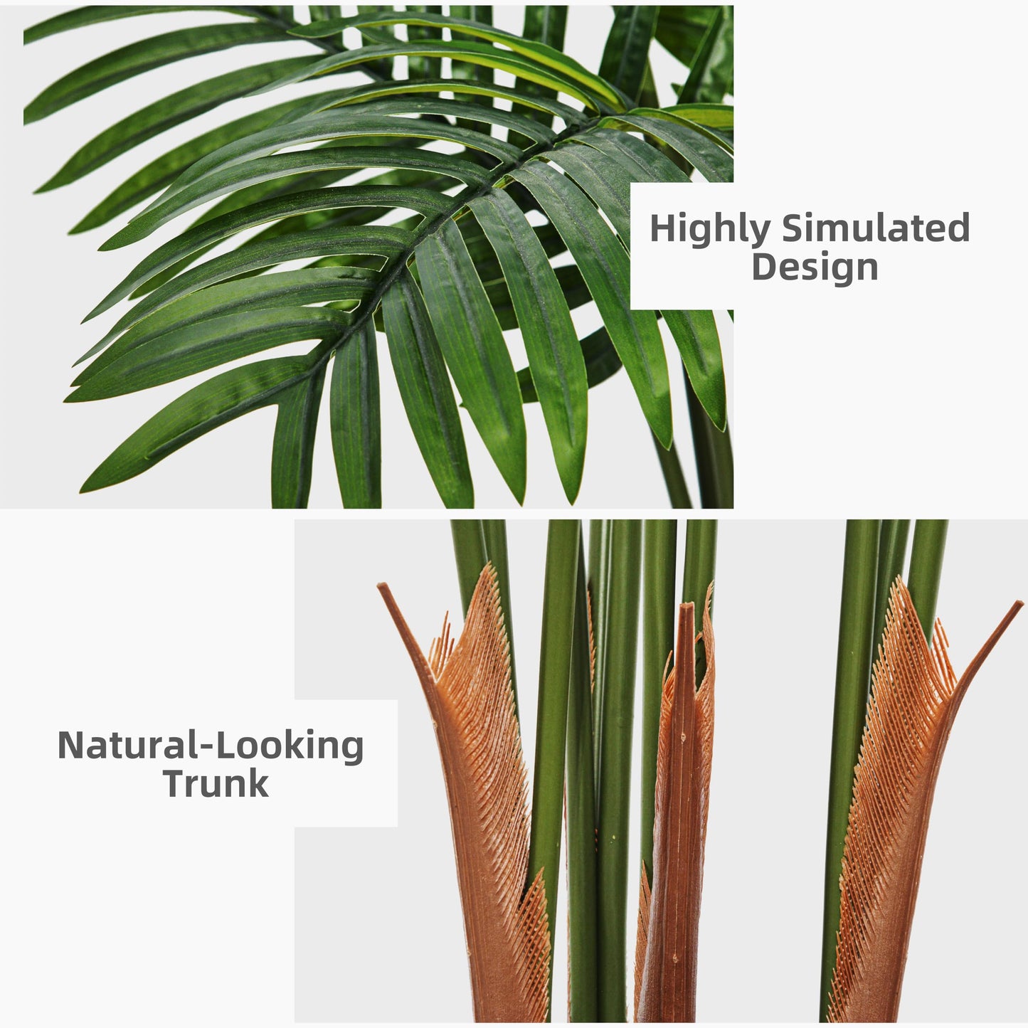 ASTIDY Artificial Palm Tree 5FT - Fake Tree with Black Tall Planter - Faux Tropical Areca Floor Plant in Pot - Artificial Silk Plant for Home Office Living Room Decor Indoor