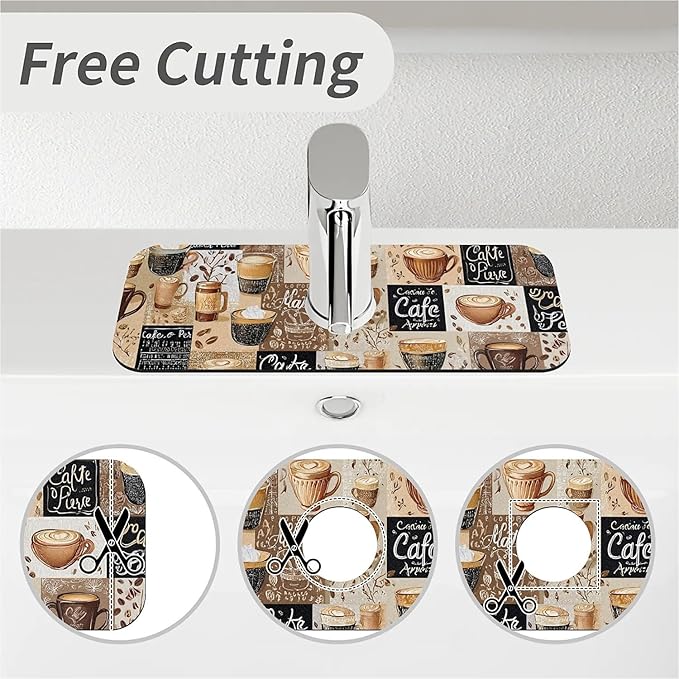 Kitchen Sink Splash Guard，-coffee Faucet Mat Sink Gadgets-Super Absorbent Fast