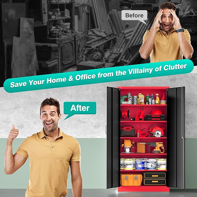 6 Tier Garage Storage Cabinet
