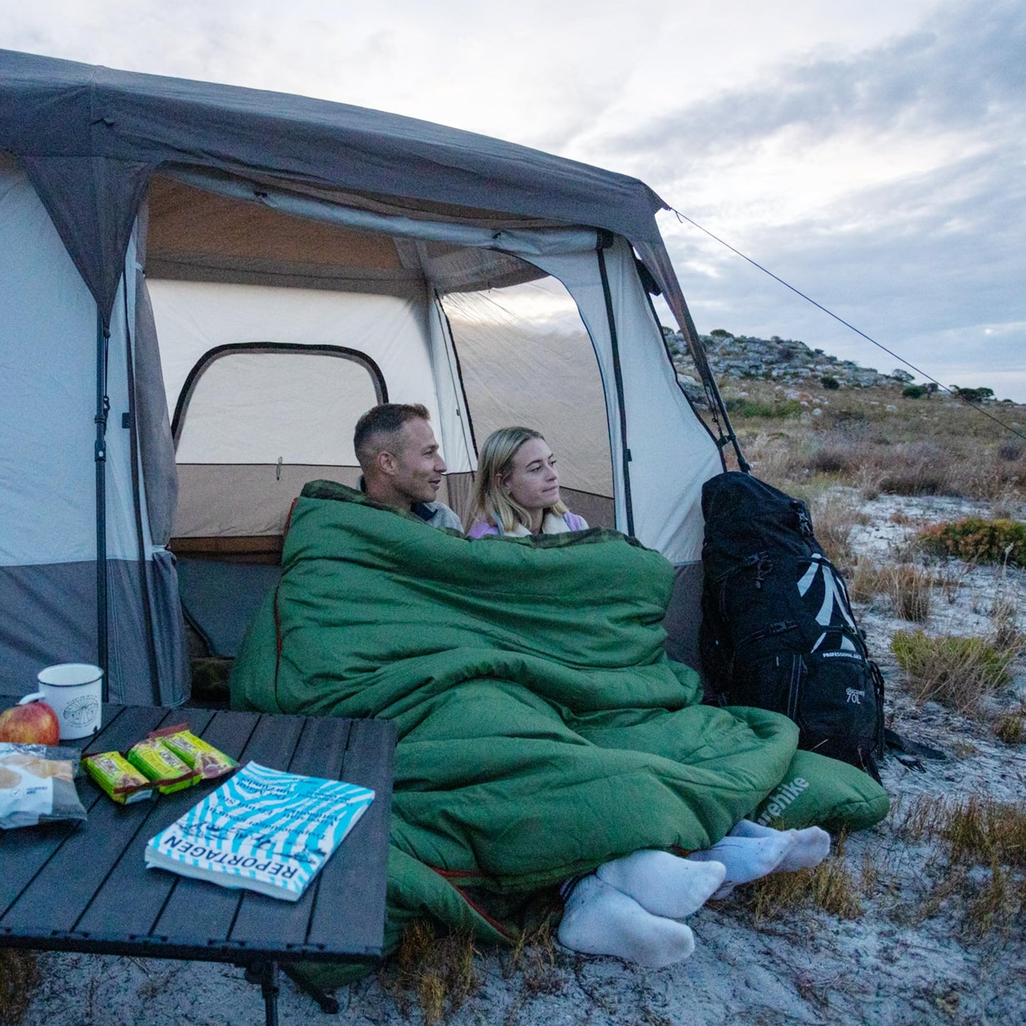 Naturehike Flannel Queen Size Double Sleeping Bag for Adults with Pillows, Doublewide Two Person Sleeping Bag for Couples & Whole Family, All Seasons for Camping, Hunting & Bedding