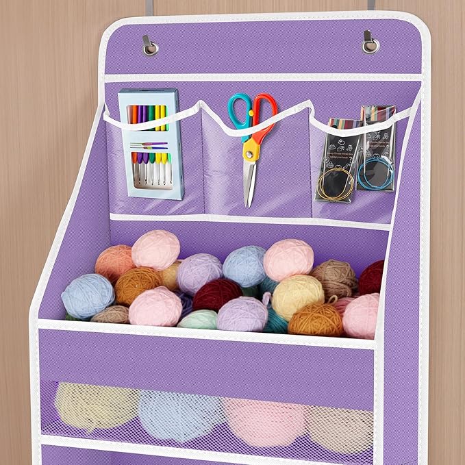 Univivi 6-Shelf Over Door Hanging Organizer Fabric Baby Door Storage