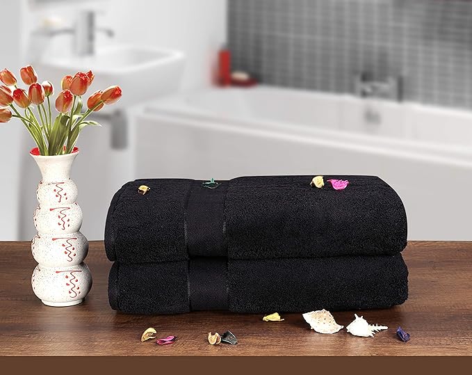 GLAMBURG 700 GSM Premium Cotton 2-Pack Oversized Extra Large Bath Sheet Set