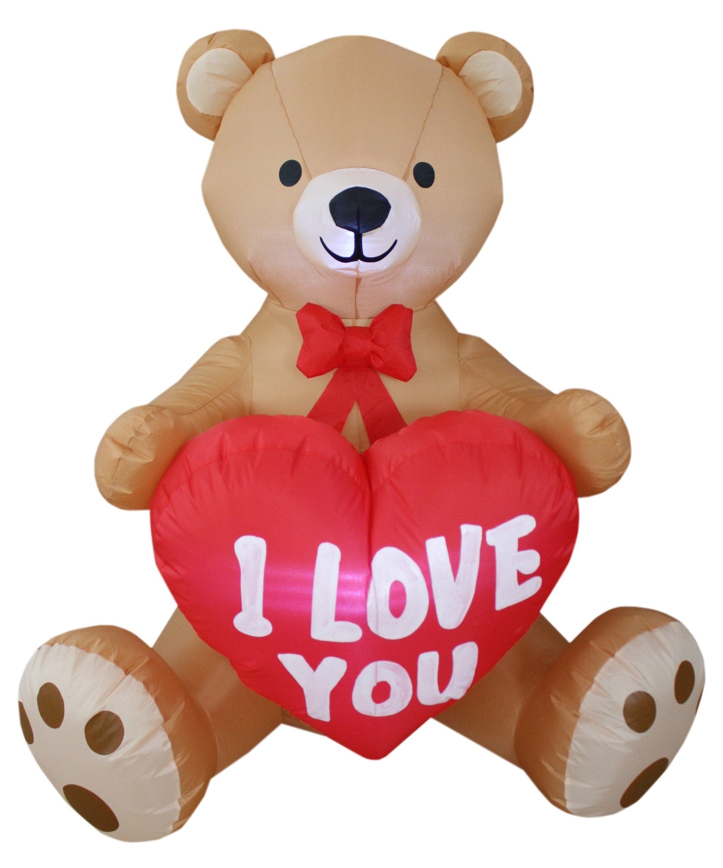 4 Foot Tall Valentine's Day Inflatable Teddy Bear with I Love You Heart Romantic Sweet Valentines Gift for Couples, Pre-Lit LED Lights Outdoor Indoor Holiday Blow up Lighted Yard Decoration