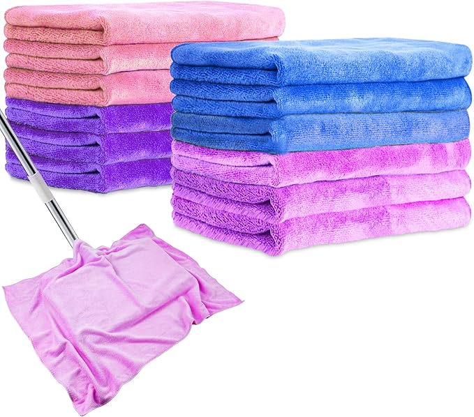 12 Pcs Extra Large Microfiber Cleaning Cloth, Microfiber Towels