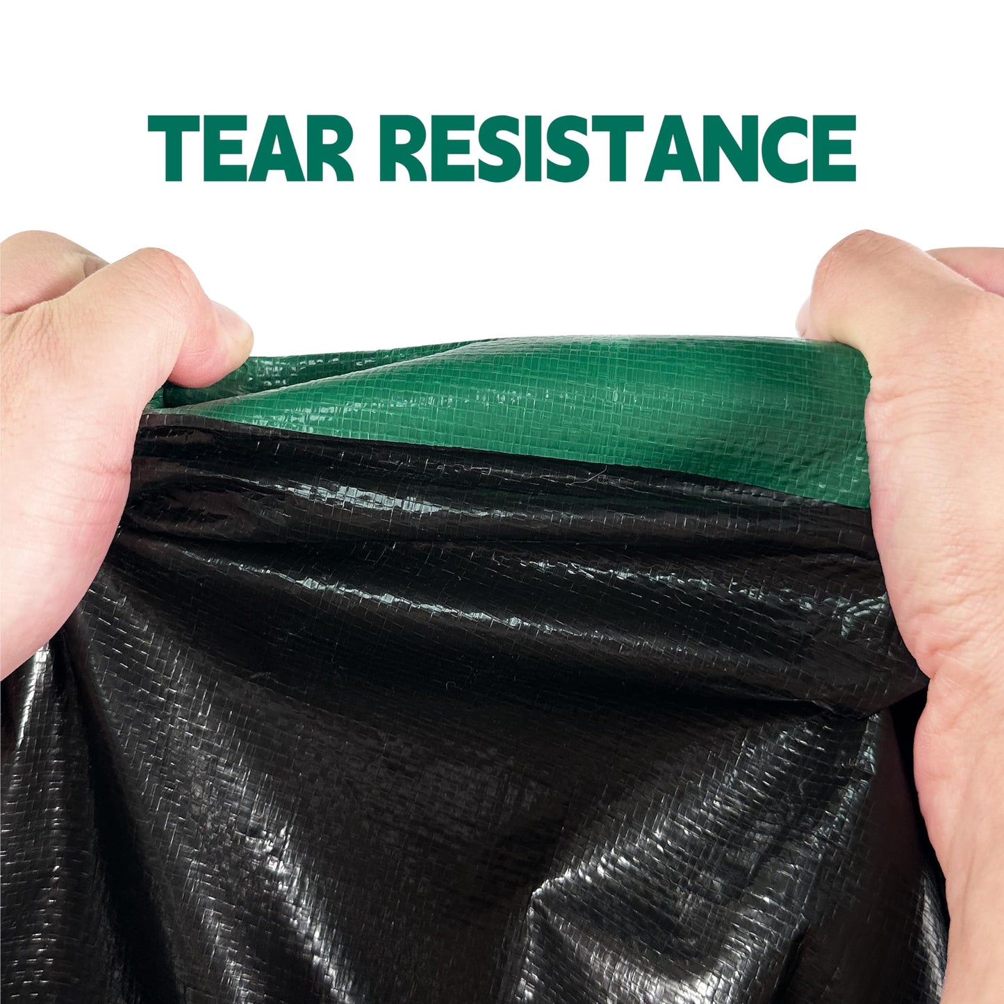 Tarp 30x50 ft Heavy Duty 100% Waterproof 10mil,UV Resistant,Durable Grommets and Reinforced Edges Green/Black Tarp for Camping, Swimming Pools,Car Coverage -by MVPNET
