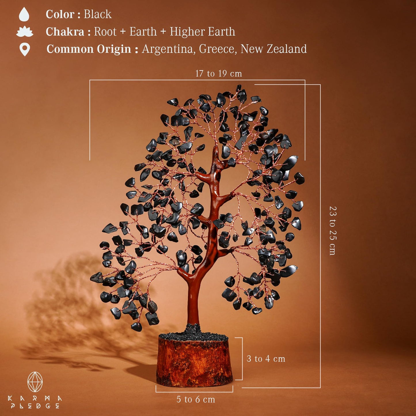 Crystal Tree of Life Birthday Gifts for Women, Men, Handmade Home Decor, Office, Room Decoration, Black Obsidian Reiki Healing Crystal Chakra Tree for Money, Good Luck Gifts for Her, Mom & Dad