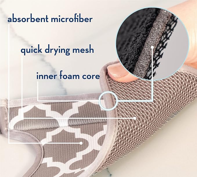 S&T INC. Microfiber Kitchen Faucet Sink Mat Drip and Splash Catcher