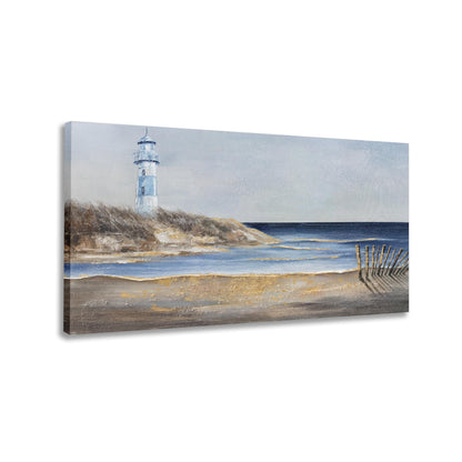 Yuaxker Ocean Art Wall Blue and Gold Ocean Canvas Painting Large Modern Aesthetic Pictures Wall Decor for Living Room Bedroom Dining Room Office Home Decor Artwork Easy to Hang 30x60 inch