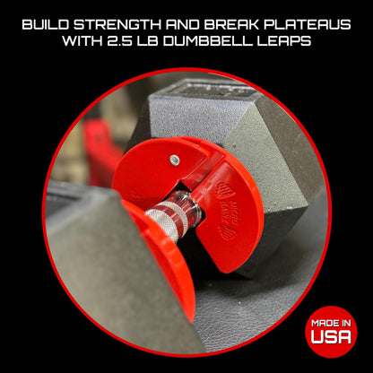 Micro Gainz Dumbbell Fractional 1.25lb Weight Plate, Ideal for Micro Loading, (Choose Color) 4 Piece Fractional Weight Plates, Designed for Dumbbell Training, Made In USA (Red)