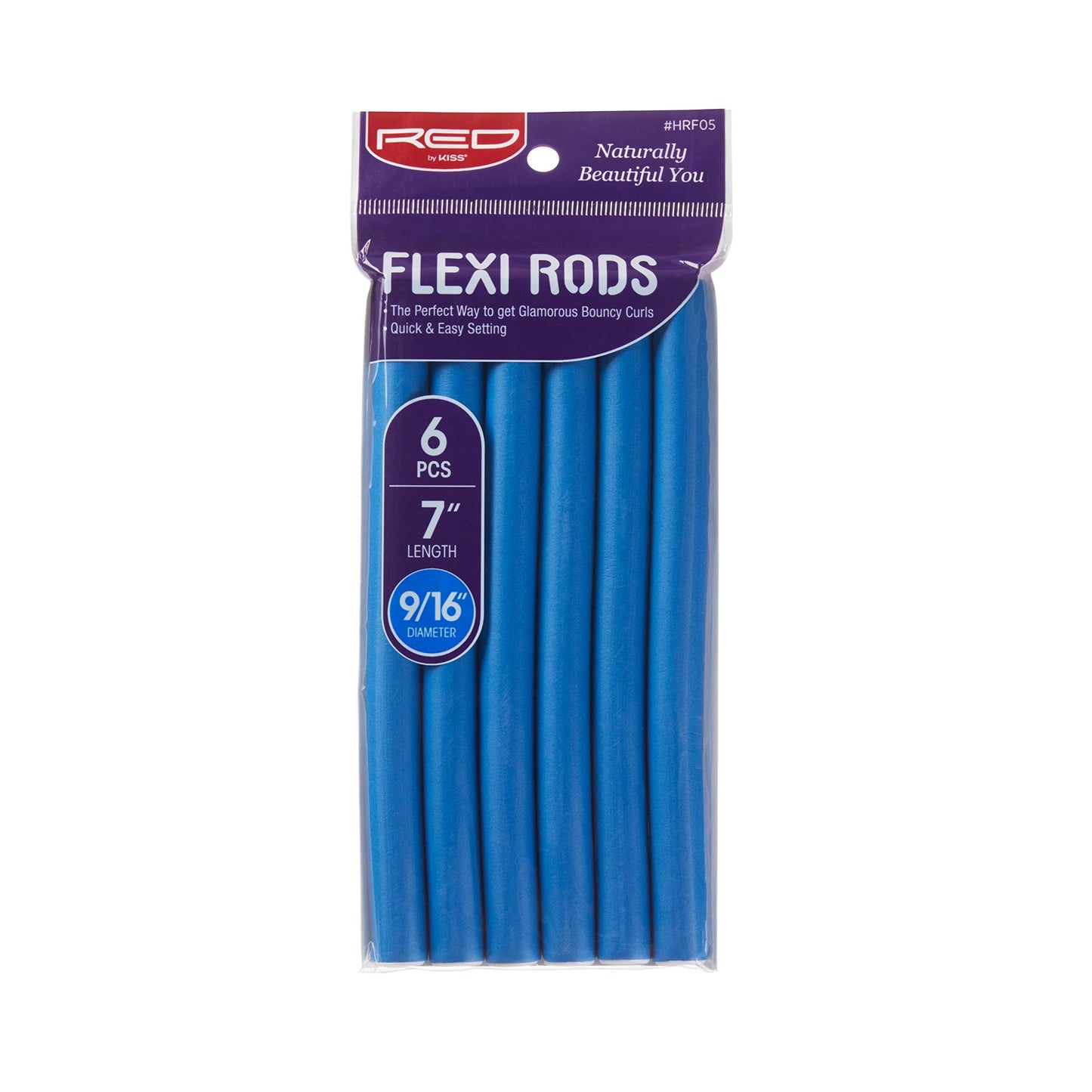 Red by Kiss 36PCS Flexi Rods, Flexible Curling Rods, Twist Foam Hair Rollers, No Heat Hair Curlers 7" Sets