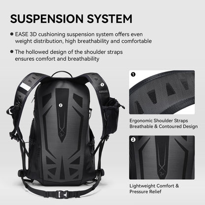 KAILAS Far Mountain16L Lightweight Hiking Backpack Trekking Daypack Small Backpacks Traveling Camping Silent Black
