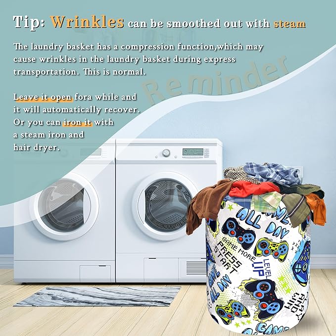 Funny Cool Game Machine Laundry Basket Games Foldable Colorful Laundry Hamper