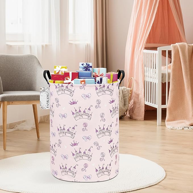 FANKANG Storage Basket, Nursery Hamper Canvas Laundry Basket Foldable